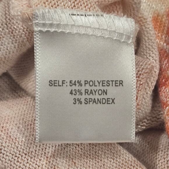 Rose + Olive Lightweight Sweater Fall Colors 3/4 Sleeve Large - Picture 7 of 9